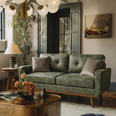 Aether 65 Inch Two-Seater Sofa With Foil Fabric