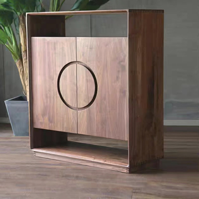 20 Pair Solid Wood Shoe Storage Cabinet, Dark Brown