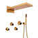 22" Wall-Mount LED Bluetooth Music Thermostatic Rainfall Complete Shower System with Rough in-Valve