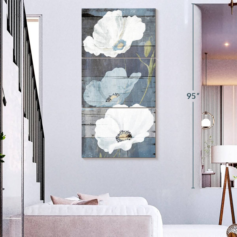 Soft Florals Wood Mate, 80" H x 39" W