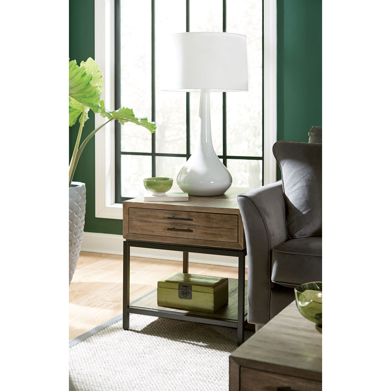 Tackitt End Table with Storage, 24" H x 24" W x 28" D