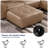 Bendire 85" Sold Wood Leather Sofa With Ottoman (Wheels)-1203438465