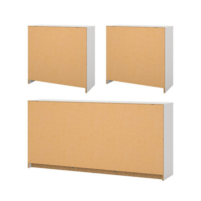 3-Piece Bedroom Set - 6 Drawer Double Dresser And Chest Set Of 2, White
