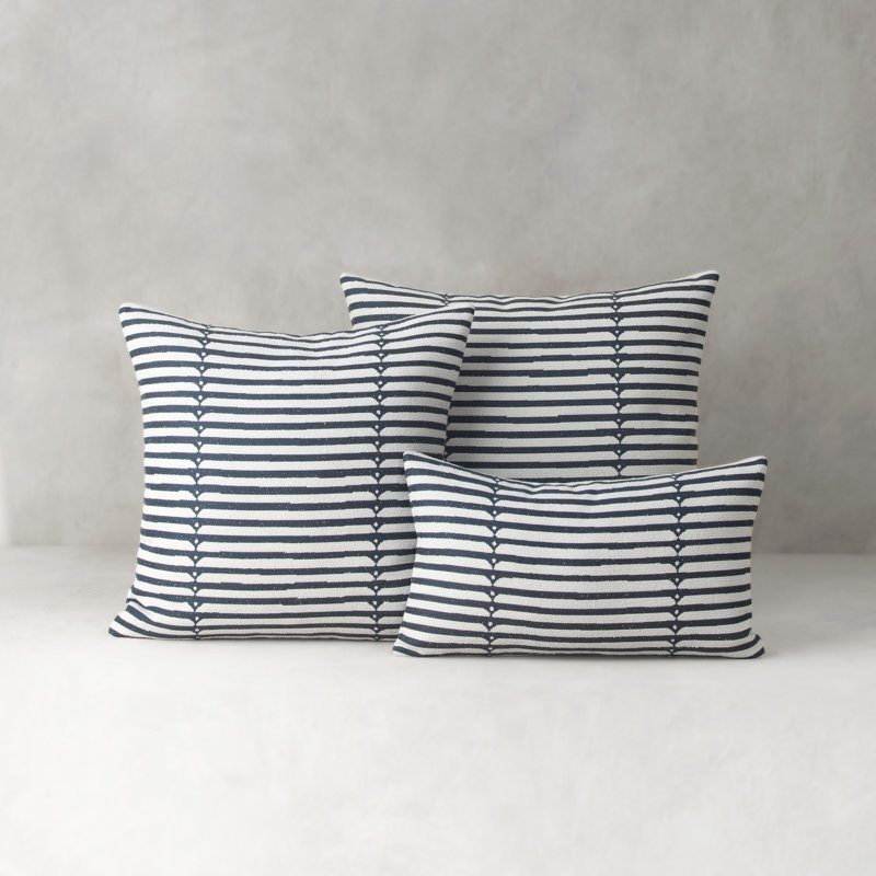 Sincerity Outdoor Rectangular Sunbrella® Pillow Cover & Insert, Denim