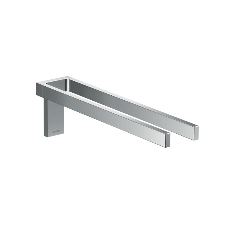 Universal Rectangular Double Towel Bar, Chrome