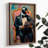 Elegant Decorative Framed MDF Painting, 19.7 x 27.6 x 0.1 inches | 100% MDF (3 mm Thick) with 100% Pine Wood Frame | UV Printed Art for Home Décor, Ideal for Living Room, Office & Gallery Wall Display