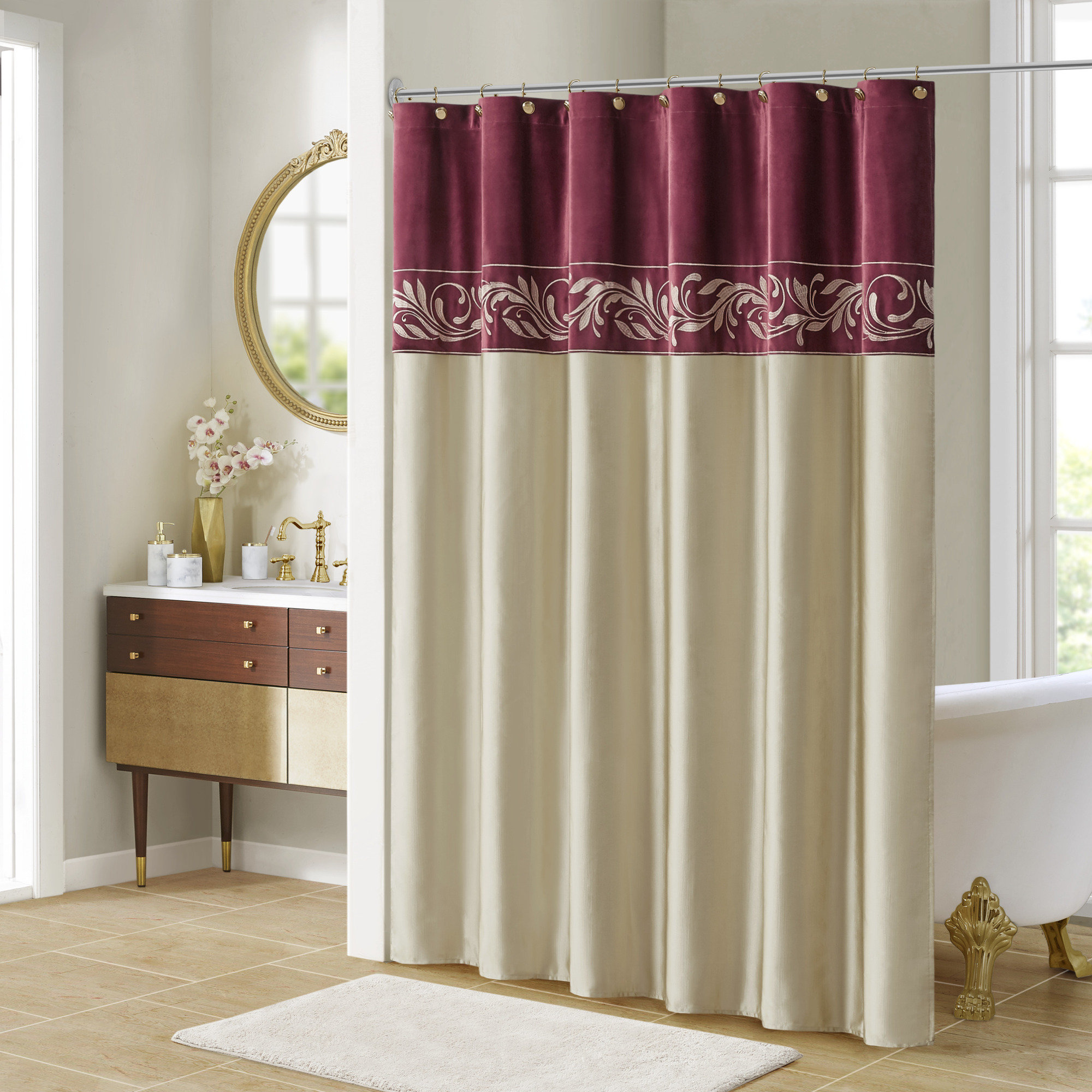 Croscill Vicenza Embroidery Shower Curtain | Wayfair