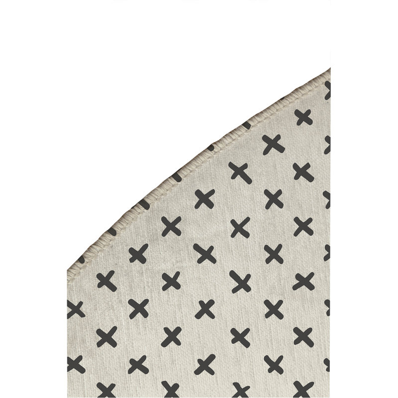 Tapis d'extérieur antidérapant Criss Cross, Rond 5 pi