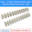 Clear Terminal Connector Block, Dual Row 12 Position Wire Connector Strip, Flathead Screw Terminal with Mounting Holes-132218650