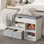 Shoe Bench With Fabric Drawer-270307321