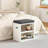 Small Shoe Bench For Entryway With Cushion, Storage Seat Entryway Shoe Rack-915726141