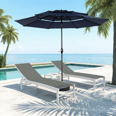 10ft 3 Tier Auto-tilt Sunbrella Umbrella