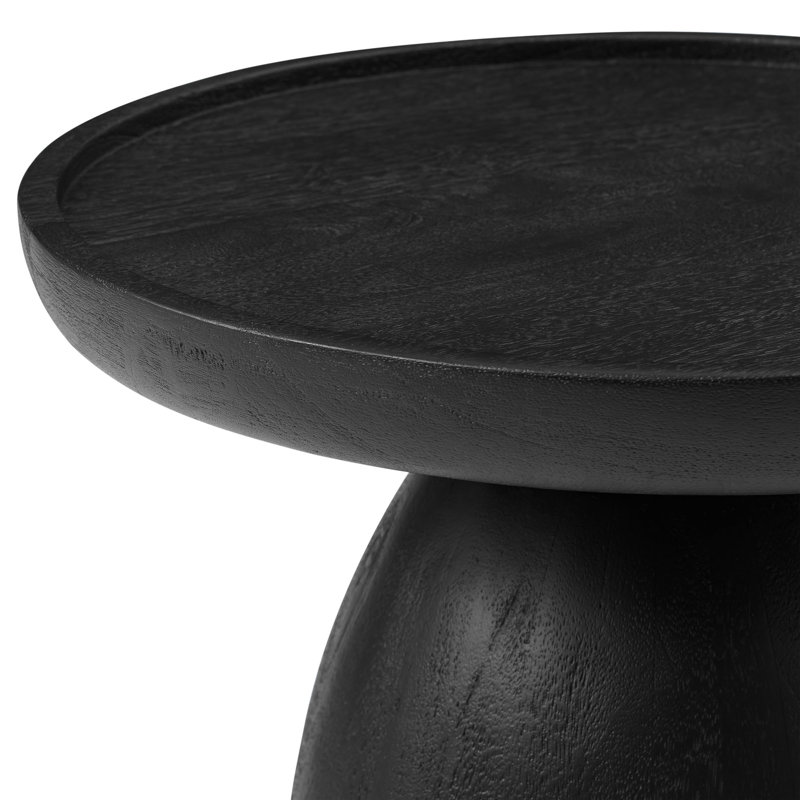 Table d'appoint ronde Holloway, Noir, noir, noir, noir