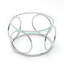 Table basse 31,5 "moderne avec plateau rond en verre et structure circulaire en métal