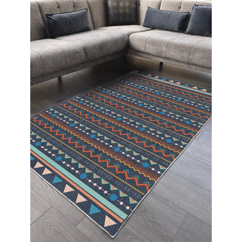 Tapis en coton Mireya, Tapis de couloir 3 pi 3 po x 8 pi 2 po