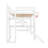 Full Size Wooden Loft Bed with Built-in Desk, Slide, Basketball Hoop & Staircase with Storage, White-490832111