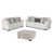 3 Pcs: Loveseat, Sofa, Ottoman