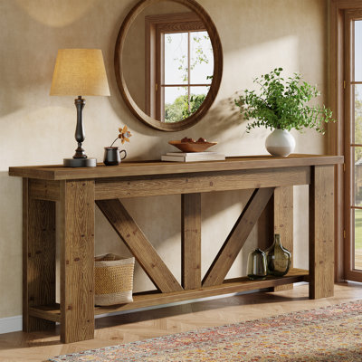 70.87cm Unfinished Solid Wood Console Table