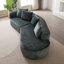 Canapé modulaire incurvé moderne en chenille avec 4 coussins décoratifs Boneless-449364455-449364450