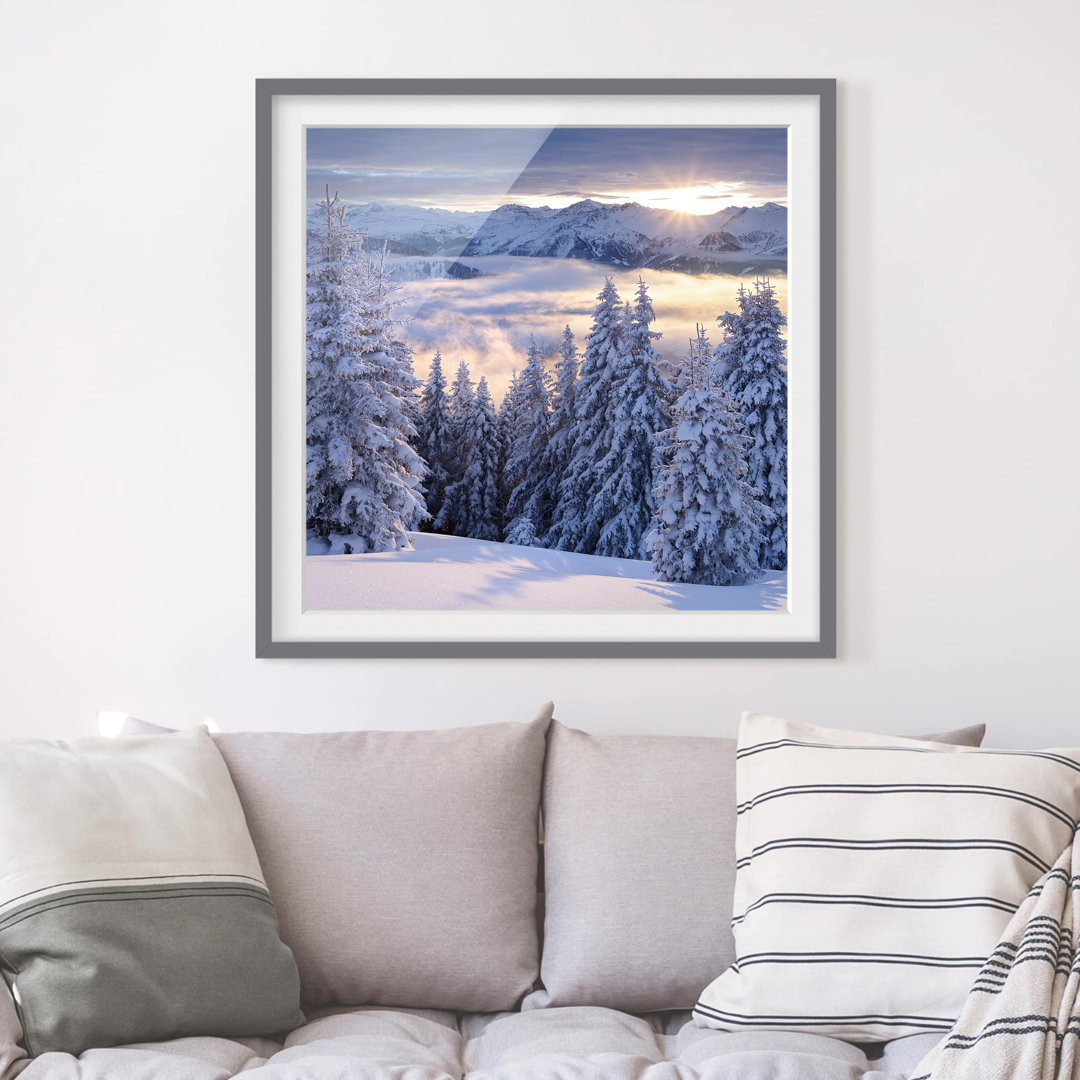 Gerahmtes Poster Blick auf die Hohen Tauern vom Kreuzkogel, Österreich