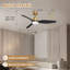Ventilateurs de plafond intelligents à 3 pales de 46 po avec éclairage à DEL à distance, moteur à courant continu silencieux, à intensité variable, intérieur extérieur, contrôlé par WIFI Alexa App-13861274-13861272