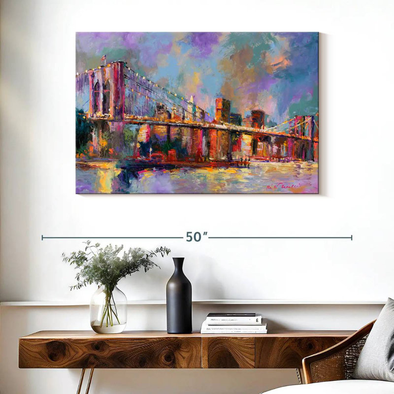 Couleurs du pont Ravi Brooklyn, H 26 po x l 39 po