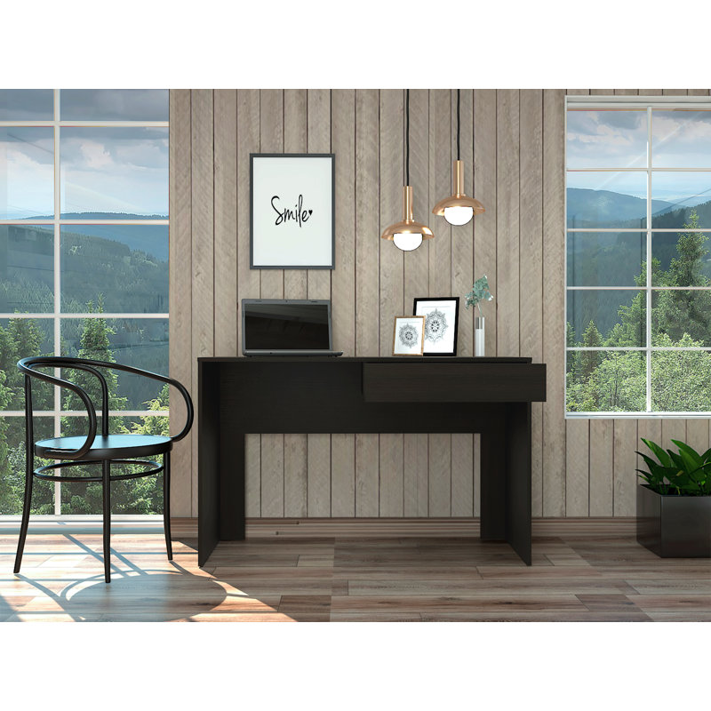 Bureau d'ordinateur à 1 tiroir Wenge
