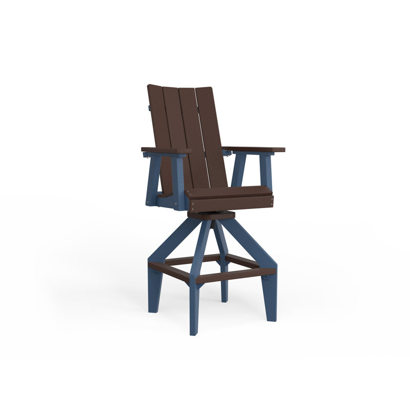 SOL Outdoor Bar Stool, Slate, White