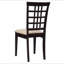 Ensemble de 2 chaises d'appoint à dossier cappuccino et beige en treillis-121117611