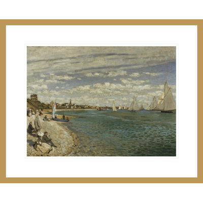 «Regatta at Sainte-Adresse» par Claude Monet, impression giclée encadrée