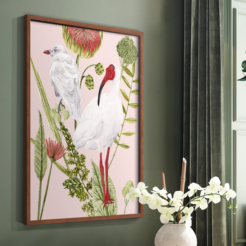 Birds in Motion II, reproduction encadrée - bois massif, Brun, H 14 po x l 11 po