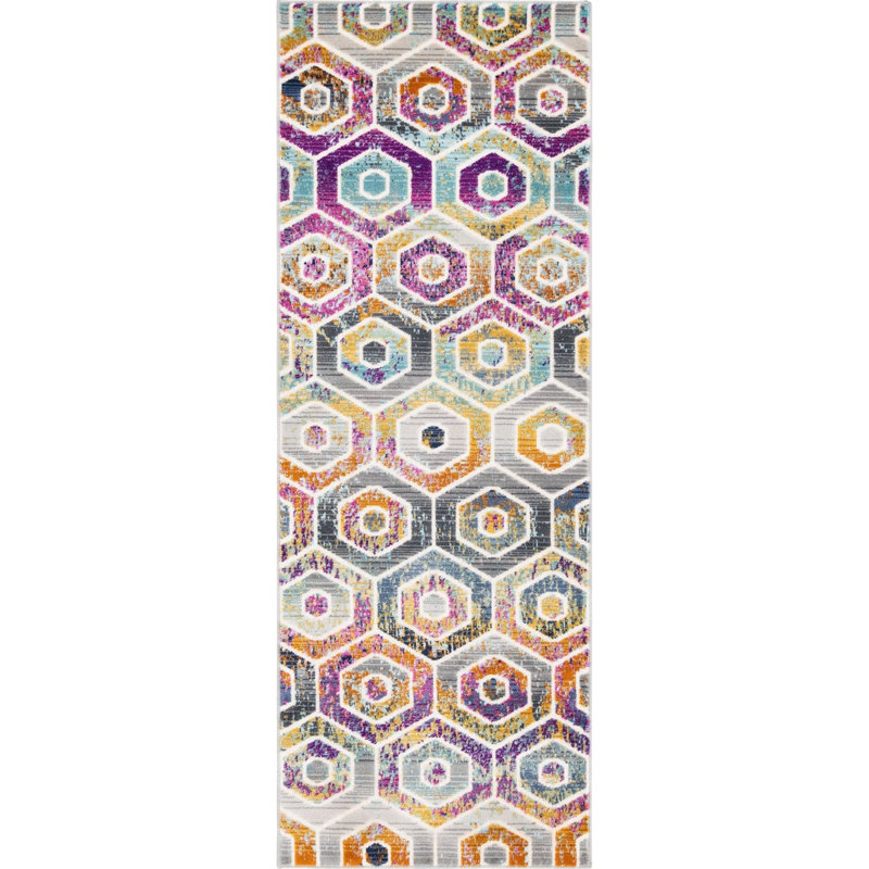 Geometric Indoor Rug, Runner 2' x 5'11"