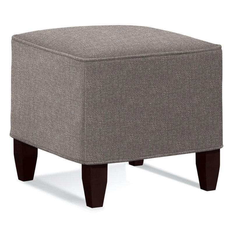 Brooklyn Square Ottoman, Brown Geometric, 0456-33, Java