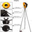 Lampe trépied industrielle réglable pour salon Michael