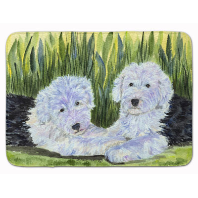 Multicolore tapis de berger Old English Sheepdog, 19 x 27
