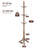 9-Hook Solid Wood Freestanding Coat Rack with 3 Adjustable Heights