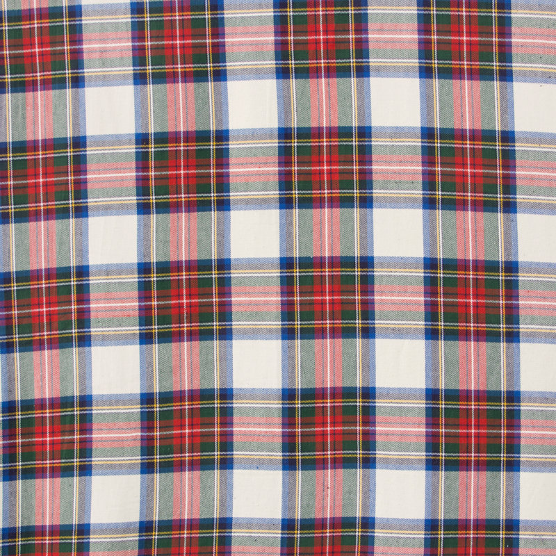Rockleigh Plaid Cotton Pillow Cover, 22" x 22", Feathers