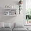  Grandes tablettes flottantes murales pour ensemble de 2 tablettes murales en bois de 24 po x 12,75 po x 2 po avec support mural pour la chambre à coucher, la cuisine et le salon, noir-868230142-870046222