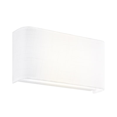Textile - Marco LED ADA Rectangle Fabric Wall Sconce - White Linen