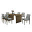 Ensemble de table de salle à manger en bois massif style moderne pour 6 personnes