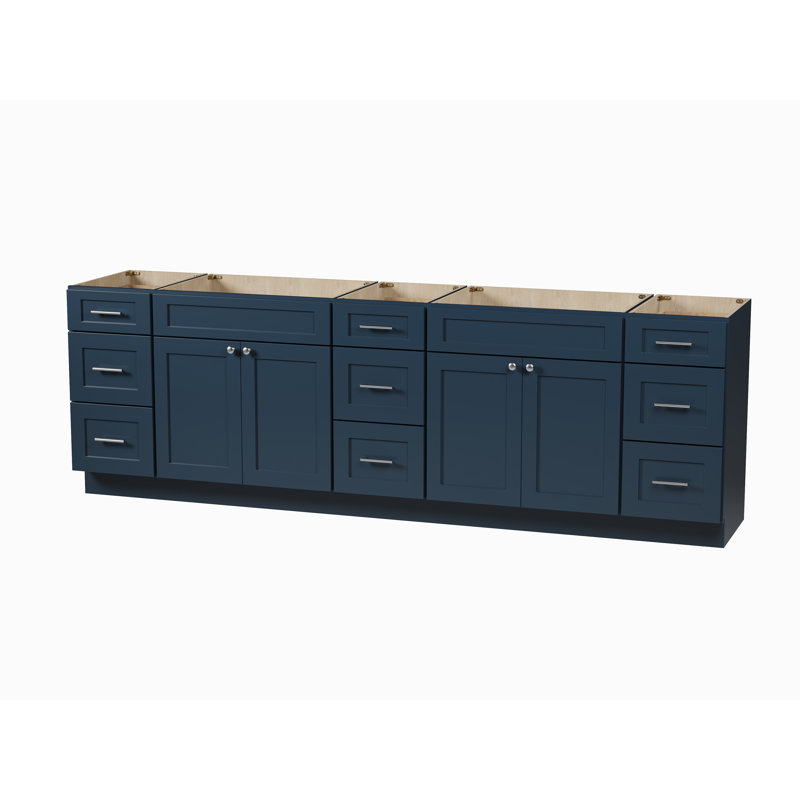 Base de meuble-lavabo double 105 po Disar, Bleu