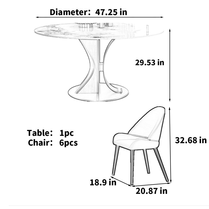 Table ronde simple et légère, H 29,53 po x L 47,25 po x l 47,25 po