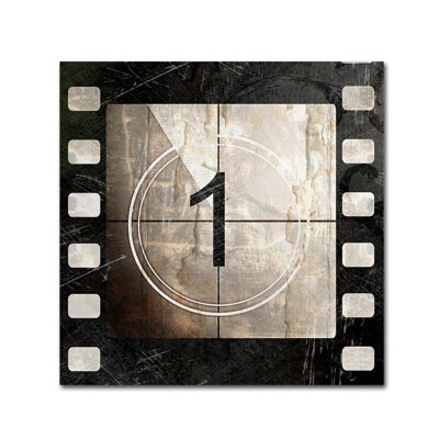 Wrapped Canvas Wall Art - Color Bakery 'Vintage Countdown I' Wall Art for Living Room, Bedroom, or Office Décor - 14x14