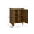 Bogart 35" Mid-Century Modern 2-Door Accent Cabinet with 4 Shelves in Rustic Brown-104843085