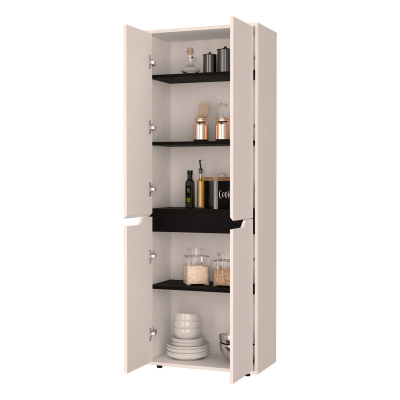 White 5-Shelf Kitchen Pantry