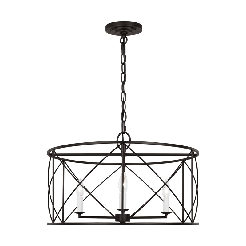 Beatrix 4 - Light Chandelier, Aged Iron, 14" H x 22" W x 22" D