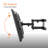 ProMounts Premium Articulating/Full Motion TV Wall Mount for 37”-85” TVs Holds up to 88lbs