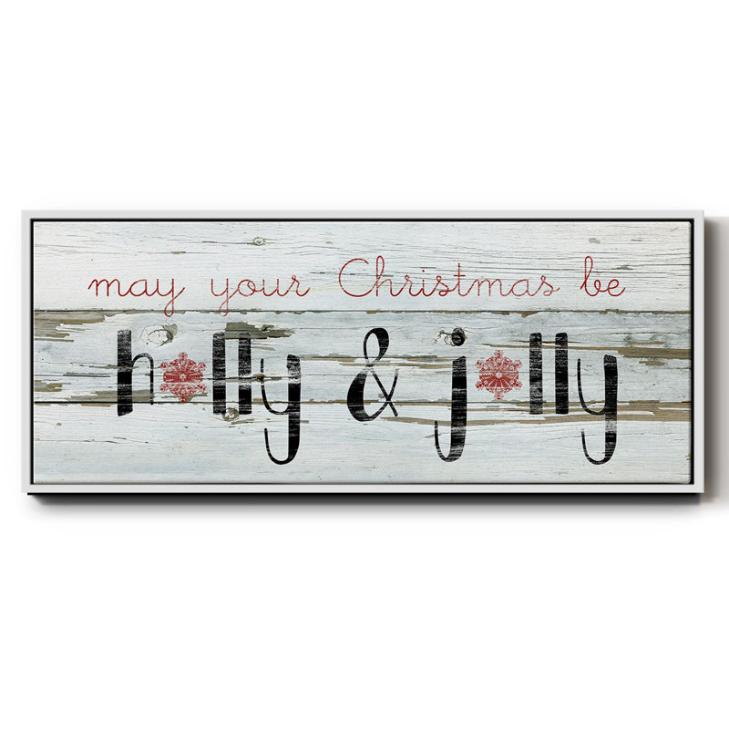 Holly & Jolly - toile encadrée, H 20 po x l 50 po