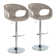 Curva Adjustable Barstool With Rounded T Footrest - Set Of 2