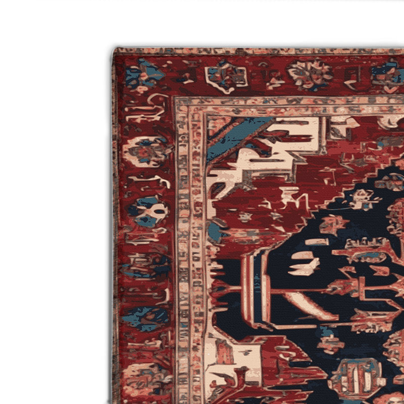 Tapis d'intérieur et d'extérieur brun Persian, Rectangulaire 2 pi x 3 pi
